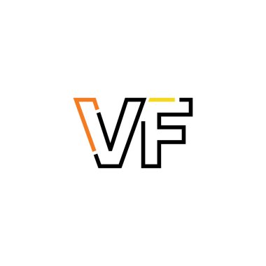 Harf Vf logo tasarım şablonu ögeleri
