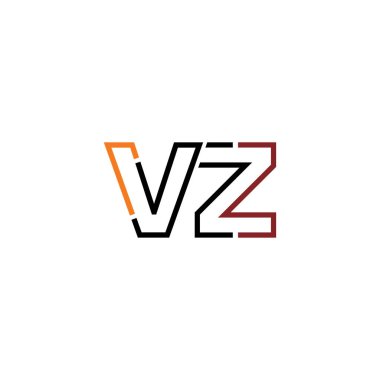 Harf Vz logo tasarım şablonu ögeleri