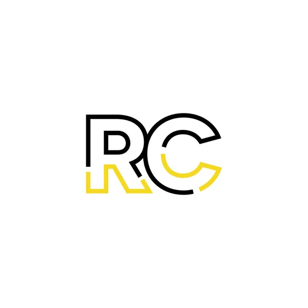 文字Rcロゴアイコンデザインテンプレート要素 — ストックベクタ