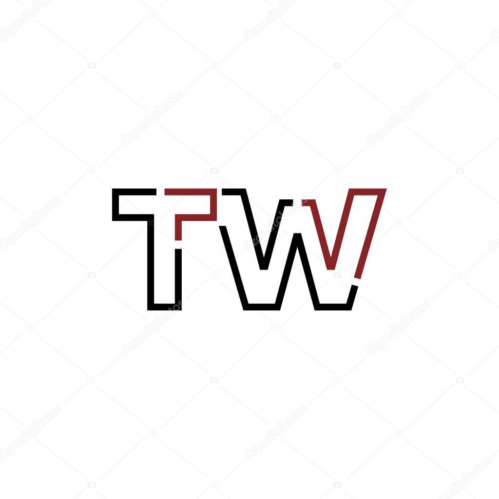 Letter TW logo icon design template elements