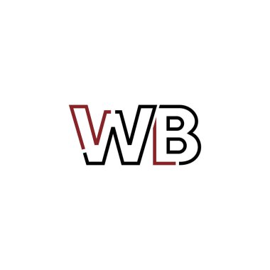 Wb logo simgesi tasarım şablonu ögeleri