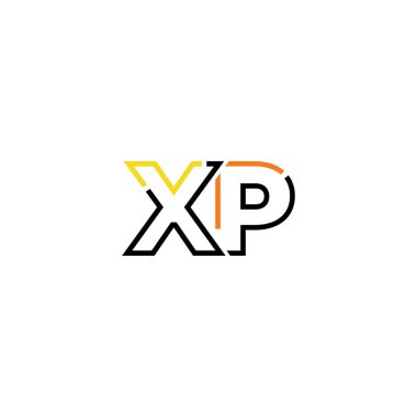 Harf Xp logo tasarım şablonu ögeleri
