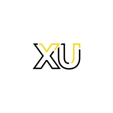 Harf Xu logo tasarım şablonu ögeleri