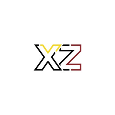 Xz harfi logo simgesi tasarım şablon elementleri
