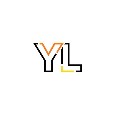 Yl harfi logo tasarım şablonu elementleri