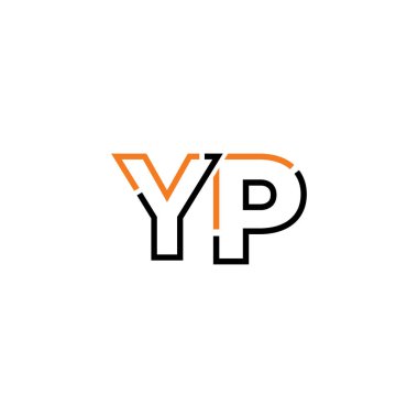Yp harfi logo tasarım şablonu elementleri