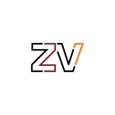 Zv logo simgesi tasarım şablonu elementleri