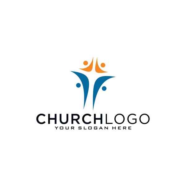 Logo Wektora Kościoła Symbol Grafika Abstrakcyjny Szablon — Wektor stockowy
