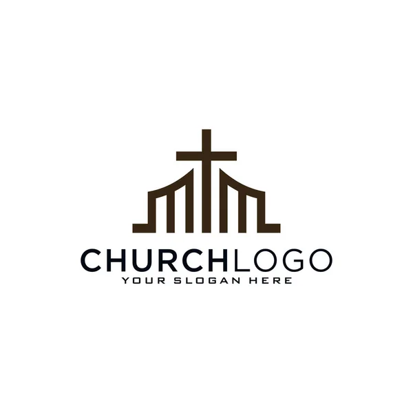 Igreja Vetor Logotipo Símbolo Gráfico Modelo Abstrato —  Vetores de Stock