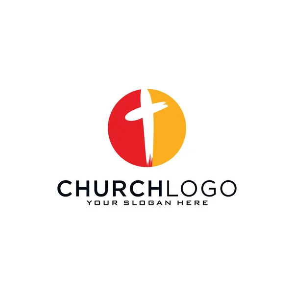 Church Vector Logo Symbol Graphic Abstract Template — Stock Vector