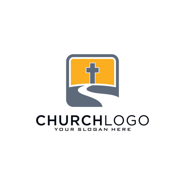 Church vector logo symbol graphic abstract template.