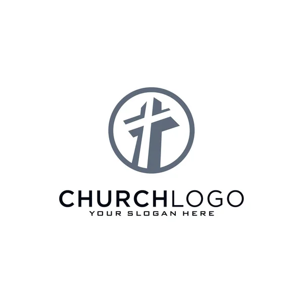 Igreja Vetor Logotipo Símbolo Gráfico Modelo Abstrato — Vetor de Stock