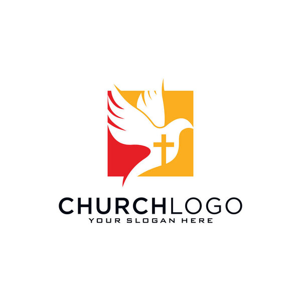 Church vector logo symbol graphic abstract template.