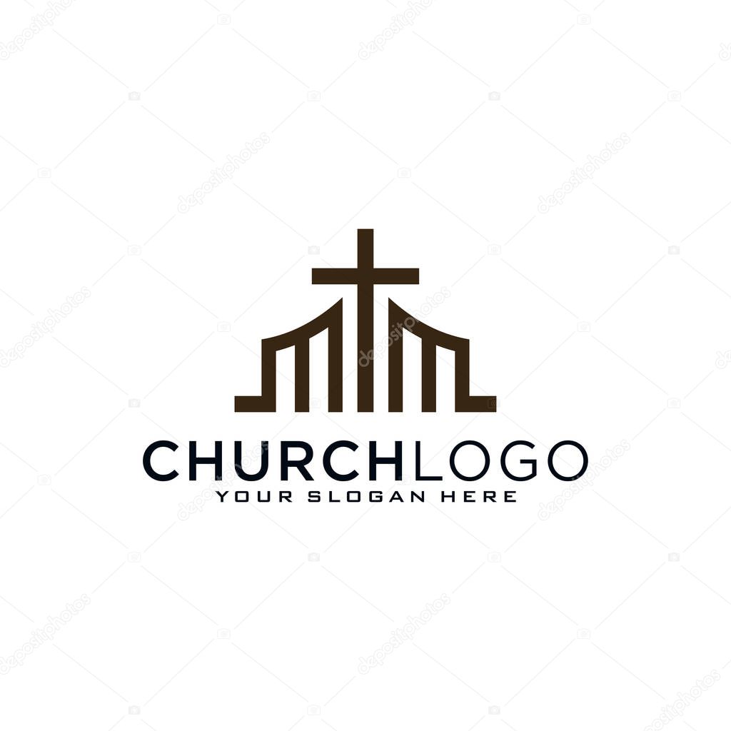 Church vector logo symbol graphic abstract template