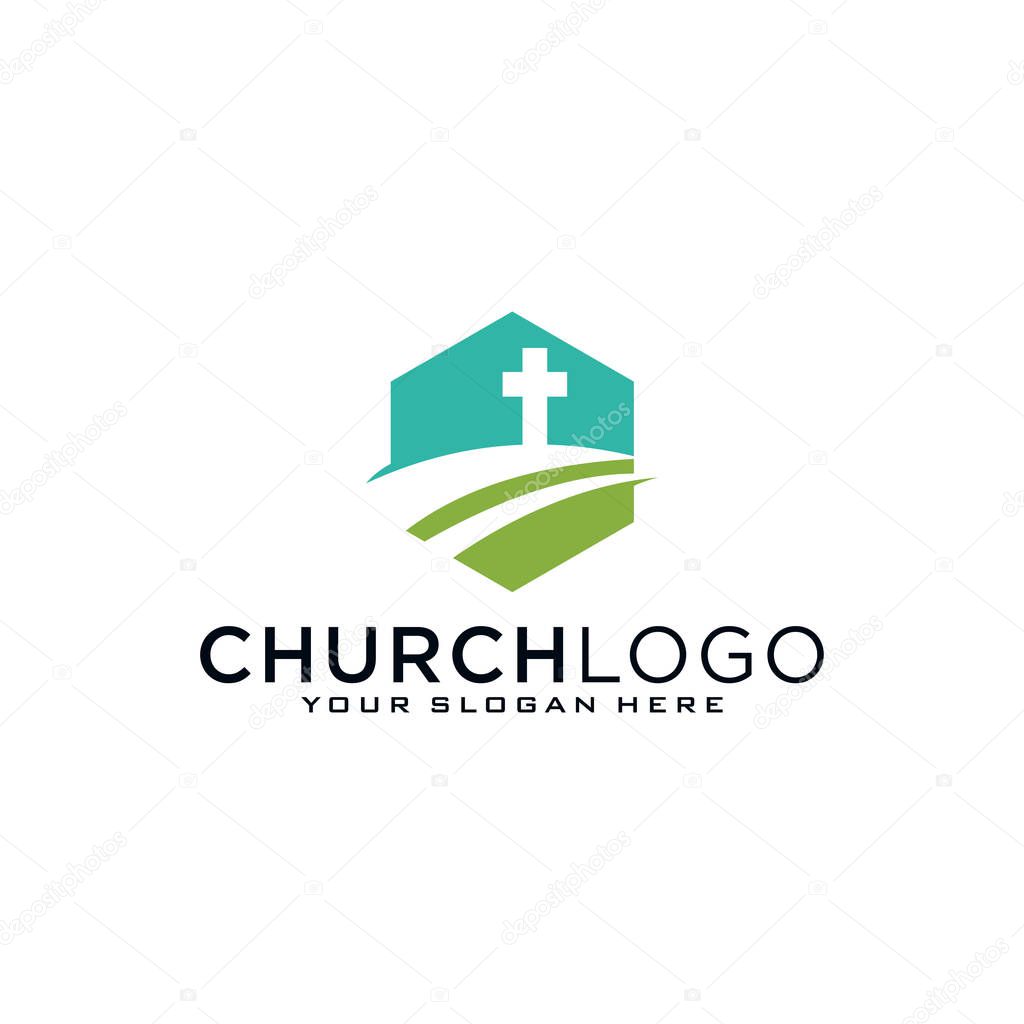 Church vector logo symbol graphic abstract template