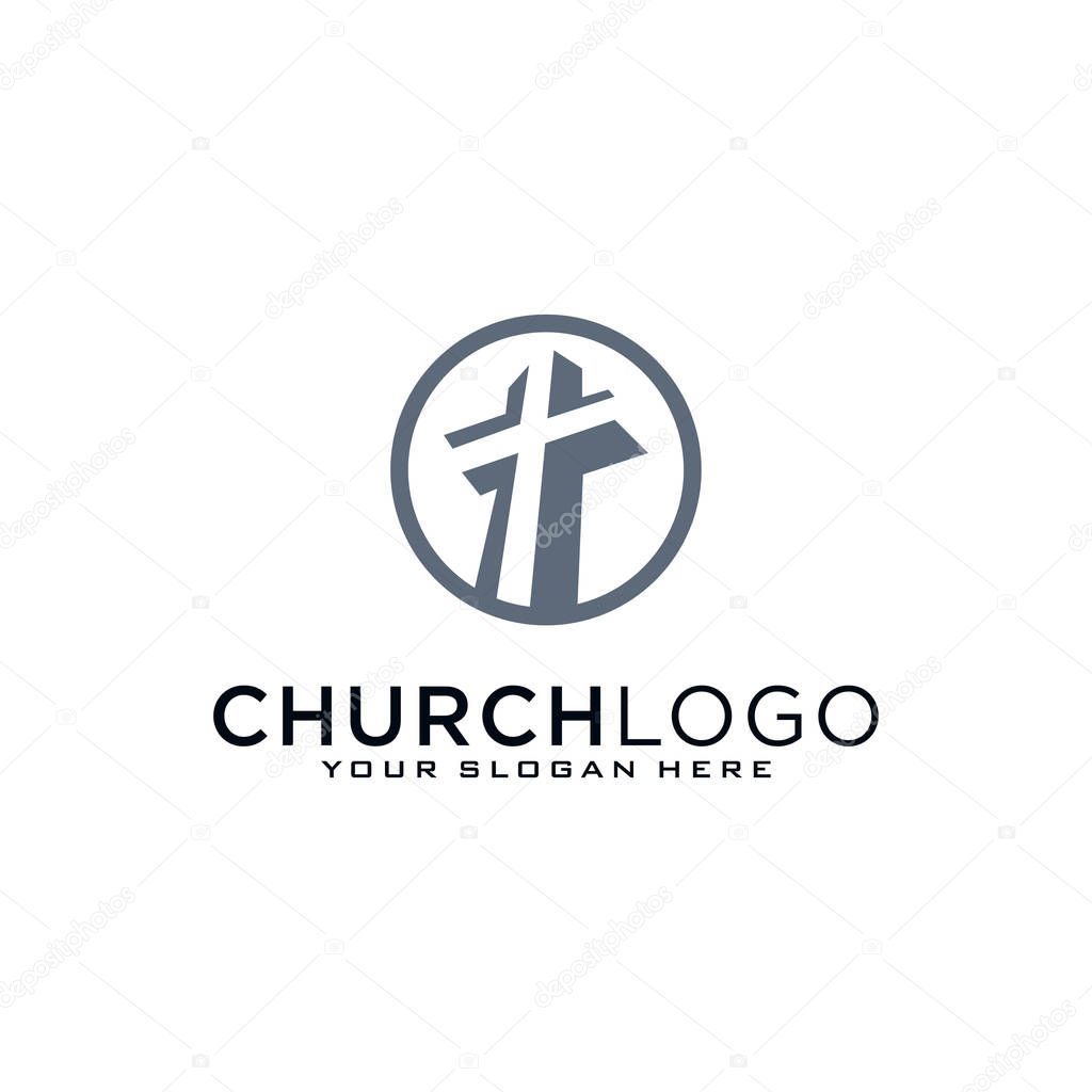 Church vector logo symbol graphic abstract template.