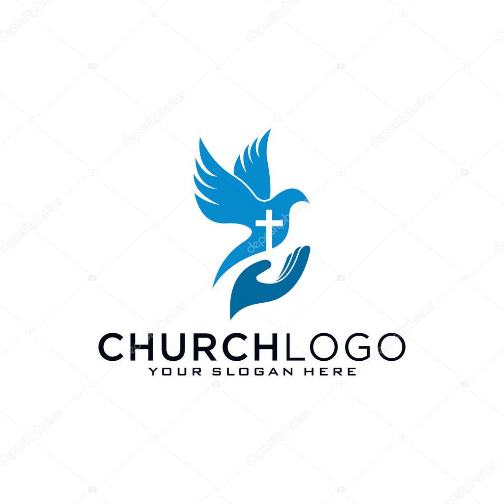 Church vector logo symbol graphic abstract template.