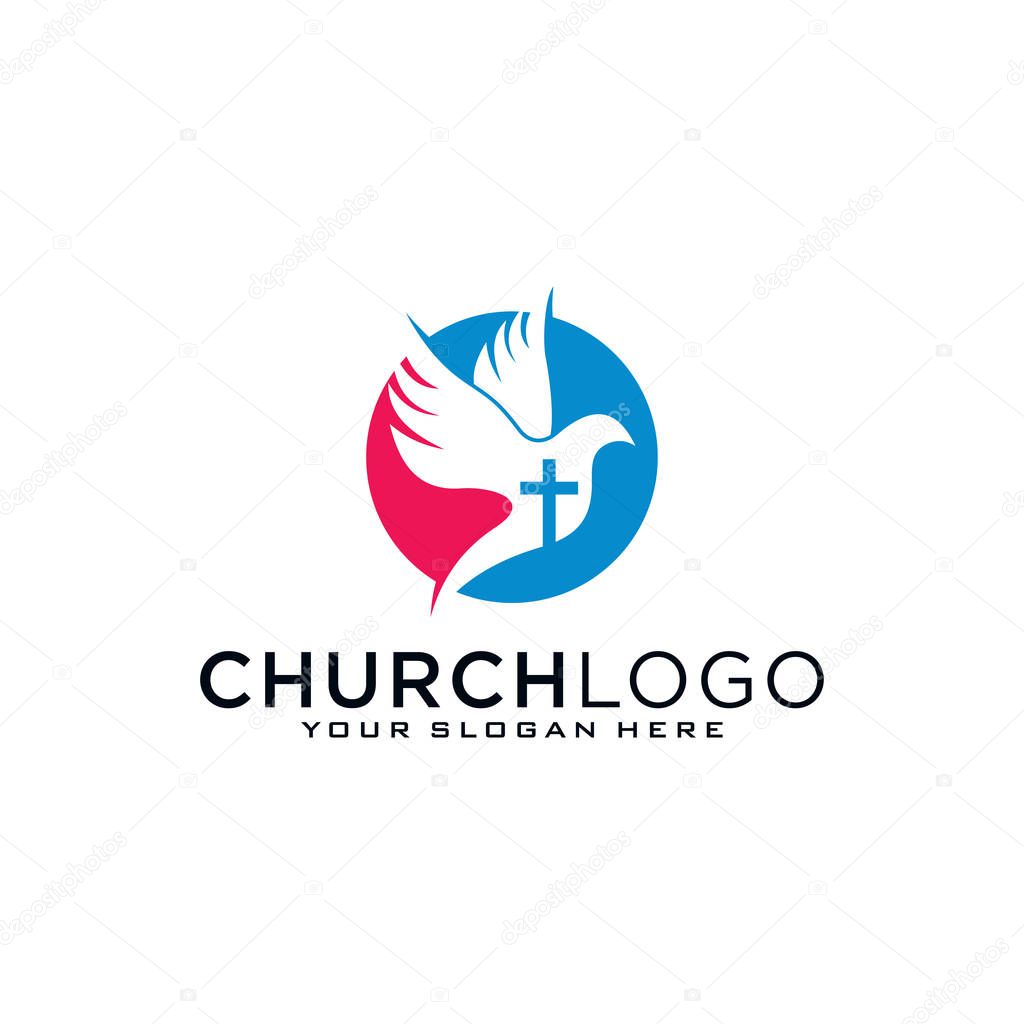 Church vector logo symbol graphic abstract template.