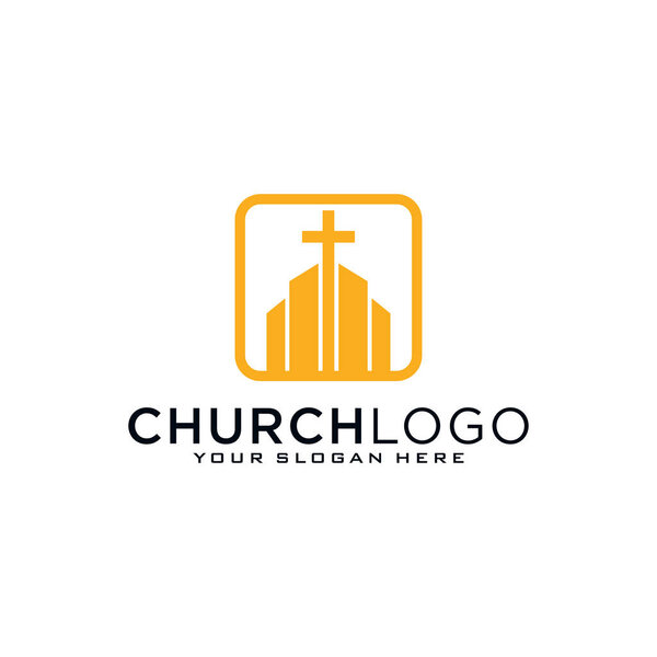 Church vector logo symbol graphic abstract template..