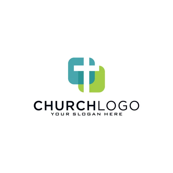 Kerk Vector Logo Symbool Grafische Abstracte Template — Stockvector