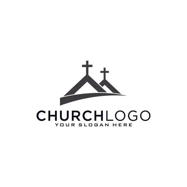 Iglesia Vector Logotipo Símbolo Gráfico Abstracto Plantilla — Vector de stock