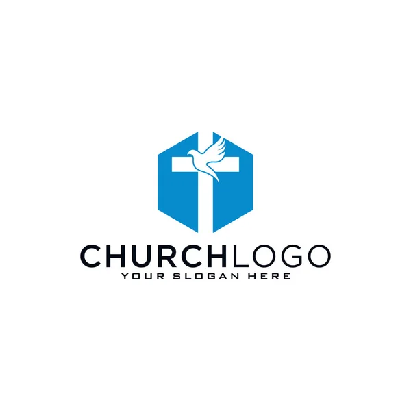 Iglesia Vector Logotipo Símbolo Gráfico Abstracto Plantilla — Archivo Imágenes Vectoriales