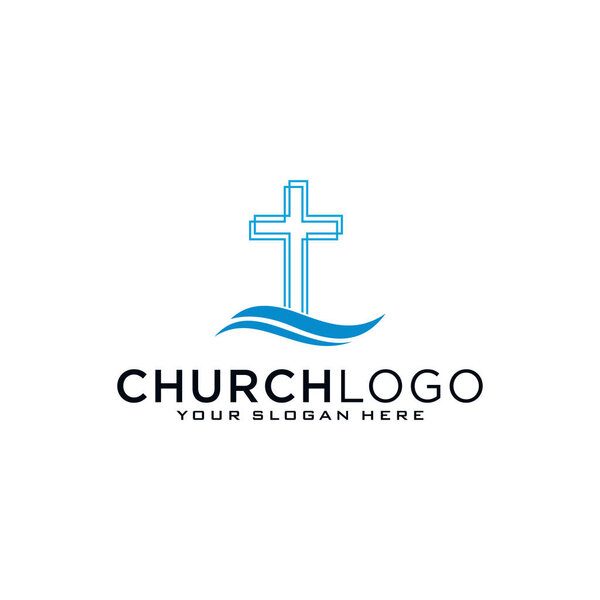 Church vector logo symbol graphic abstract template.