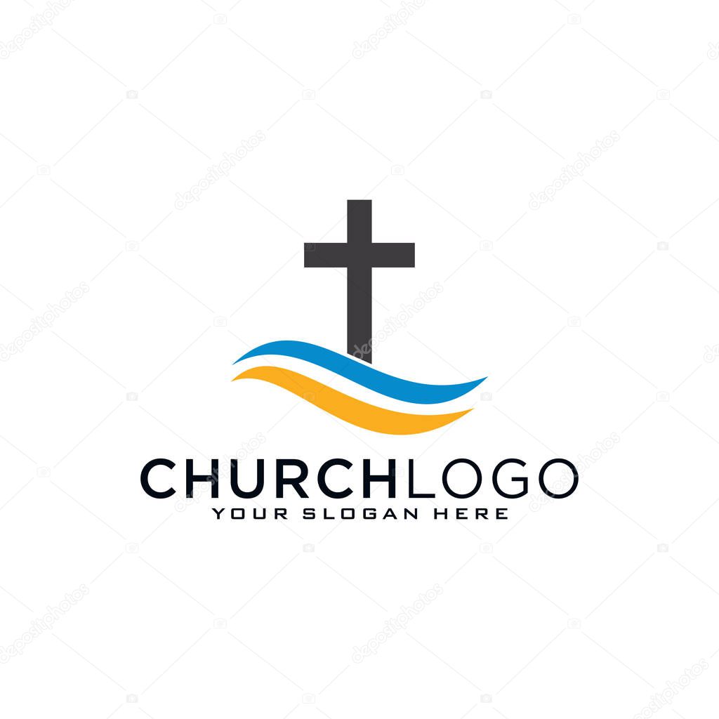 Church vector logo symbol graphic abstract template..