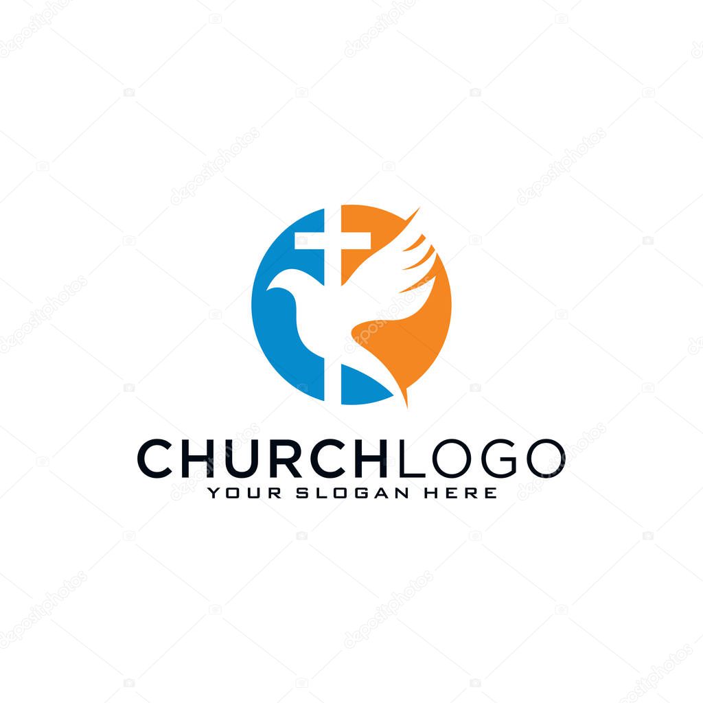 Church vector logo symbol graphic abstract template..