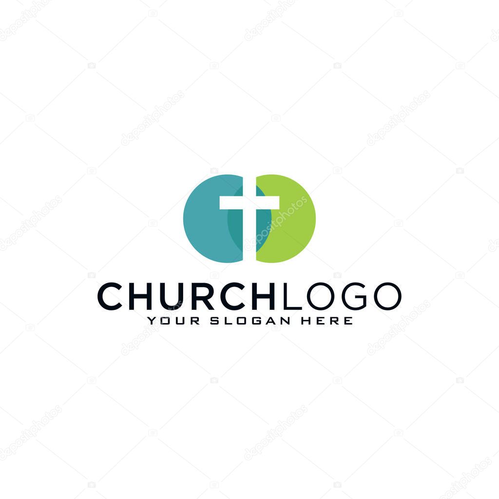 Church vector logo symbol graphic abstract template..