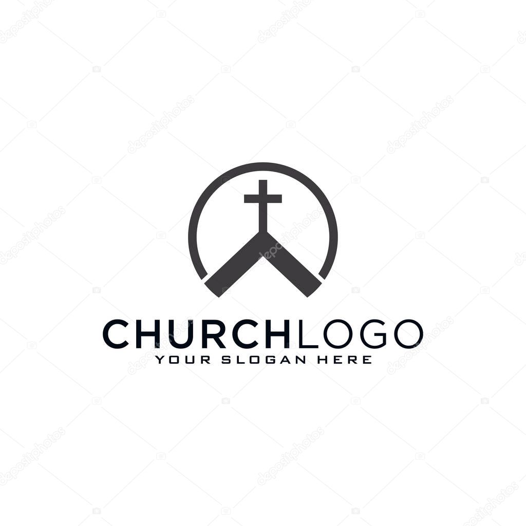 Church vector logo symbol graphic abstract template..