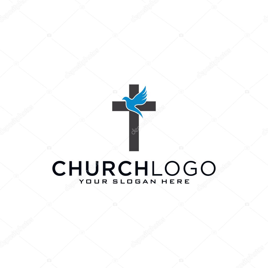 Church vector logo symbol graphic abstract template.