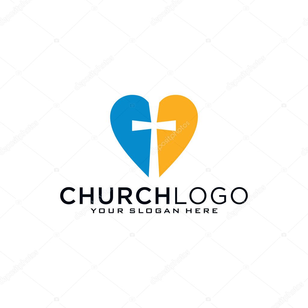 Church vector logo symbol graphic abstract template.