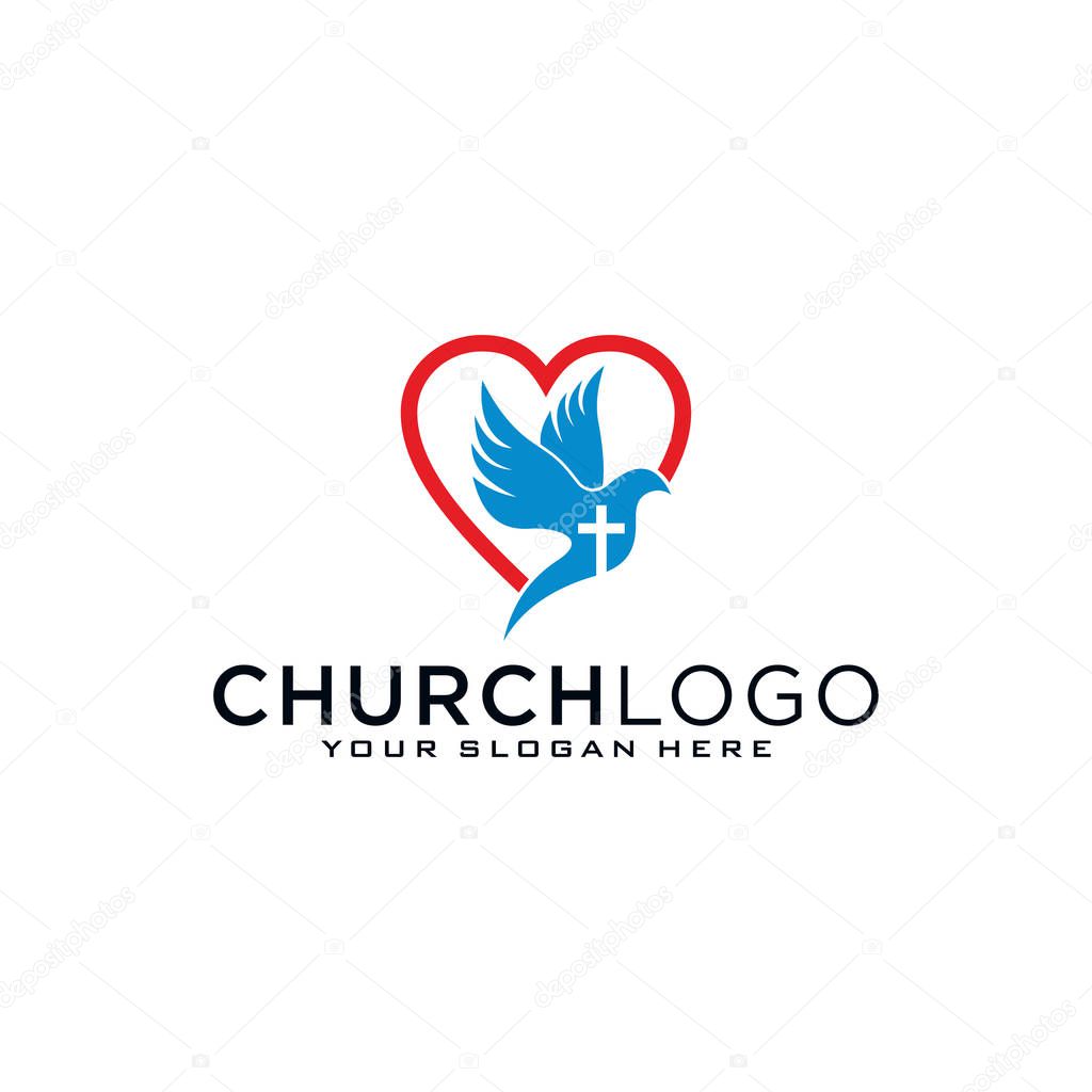 Church vector logo symbol graphic abstract template.