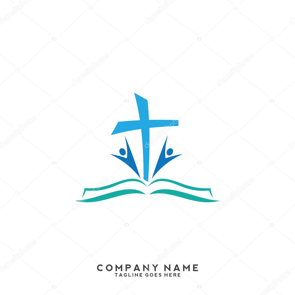 Church vector logo symbol graphic abstract template.