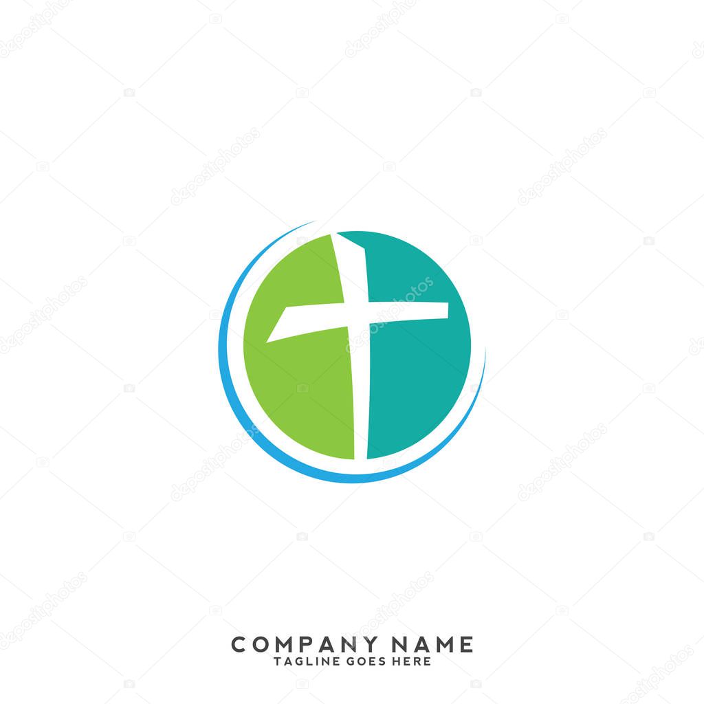 Church vector logo symbol graphic abstract template.