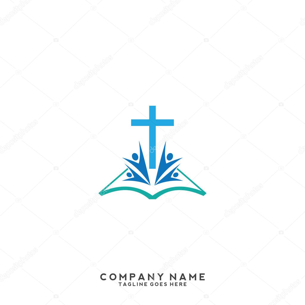 Church vector logo symbol graphic abstract template.
