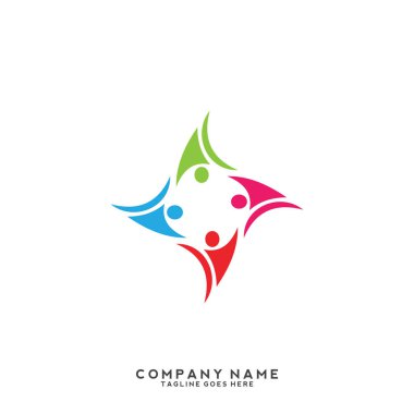 Yaratıcı insanlar logo tasarım şablonu.