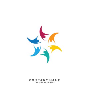 Yaratıcı insanlar logo tasarım şablonu.
