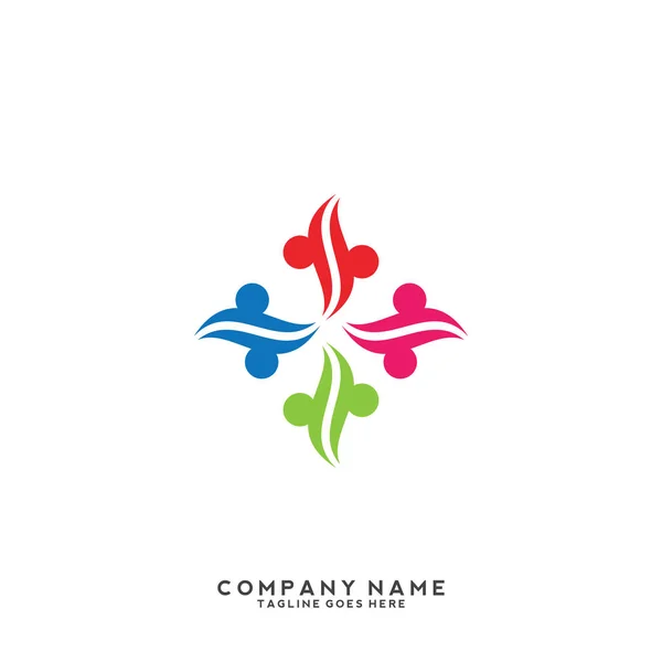 Creative People Logo Design Template — Stock Vector