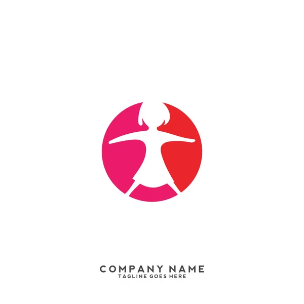 Modelo Design Logotipo Pessoas Criativas — Vetor de Stock