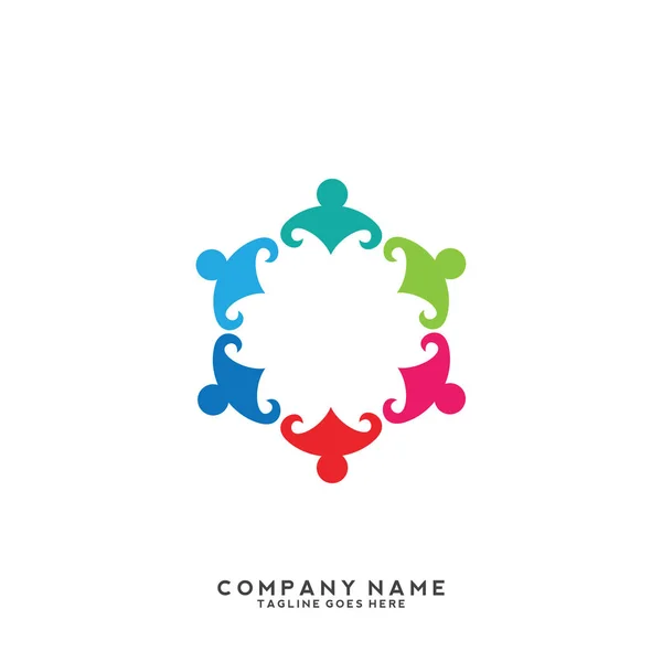 Creative People Logo Design Template — Stock Vector