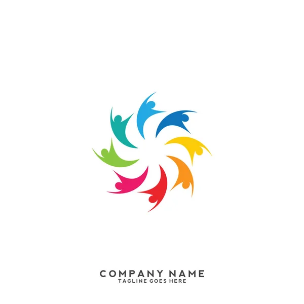 Logo Kreatywnych Ludzi Szablon Projektu — Wektor stockowy