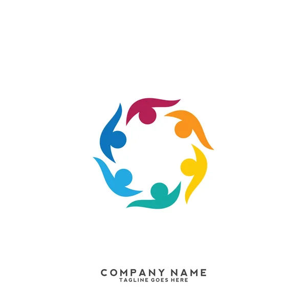 Creative People Logo Design Template — Stock Vector