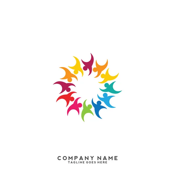 Шаблон Логотипа Творческих Людей — стоковый вектор