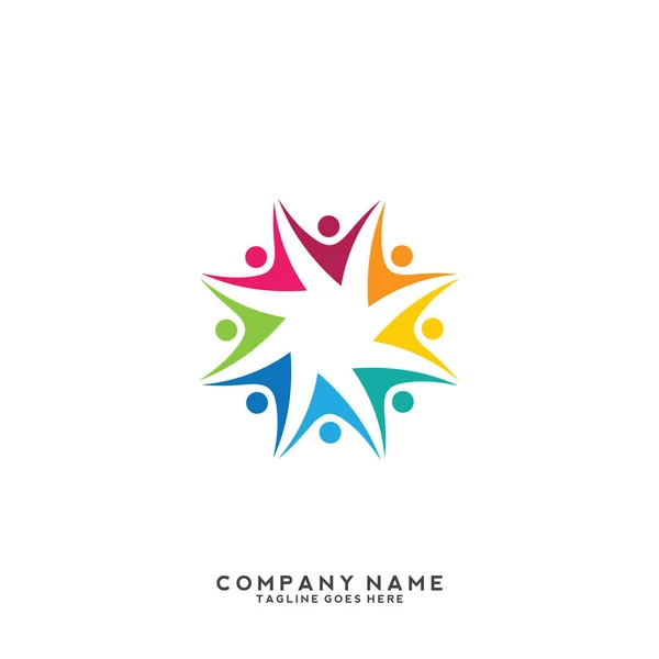 Creative People Logo Design Template — Stock Vector