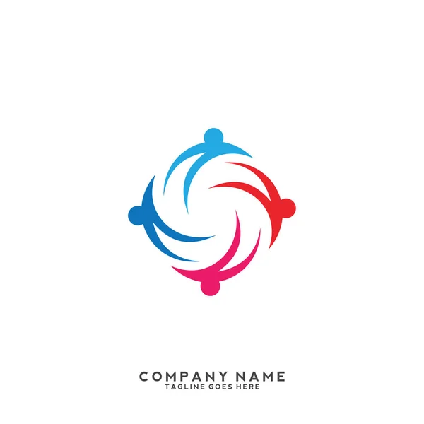 Plantilla Diseño Logo Gente Creativa — Vector de stock
