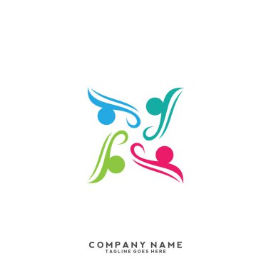 Yaratıcı insanlar logo tasarım şablonu.