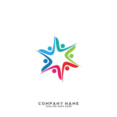 Yaratıcı insanlar logo tasarım şablonu.