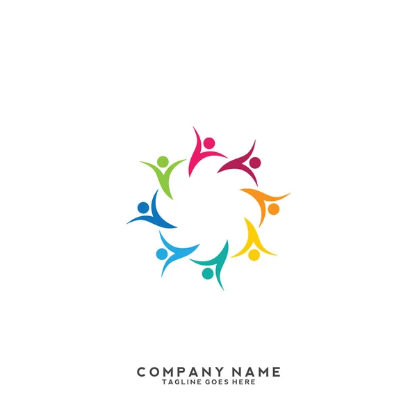 Creative People Logo Design Template — Stock Vector